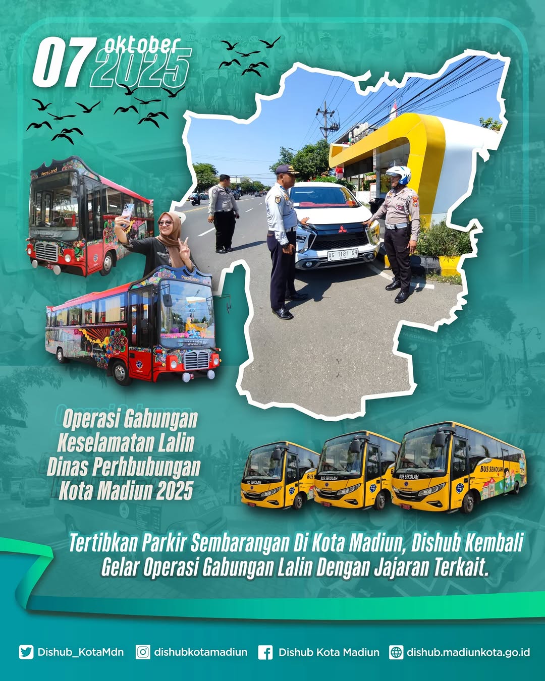 Tertibkan Parkir Sembarangan Di Kota Madiun, Dishub Kembali Gelar Operasi Gabungan Lalin Dengan Jajaran Terkait. Dishub ...