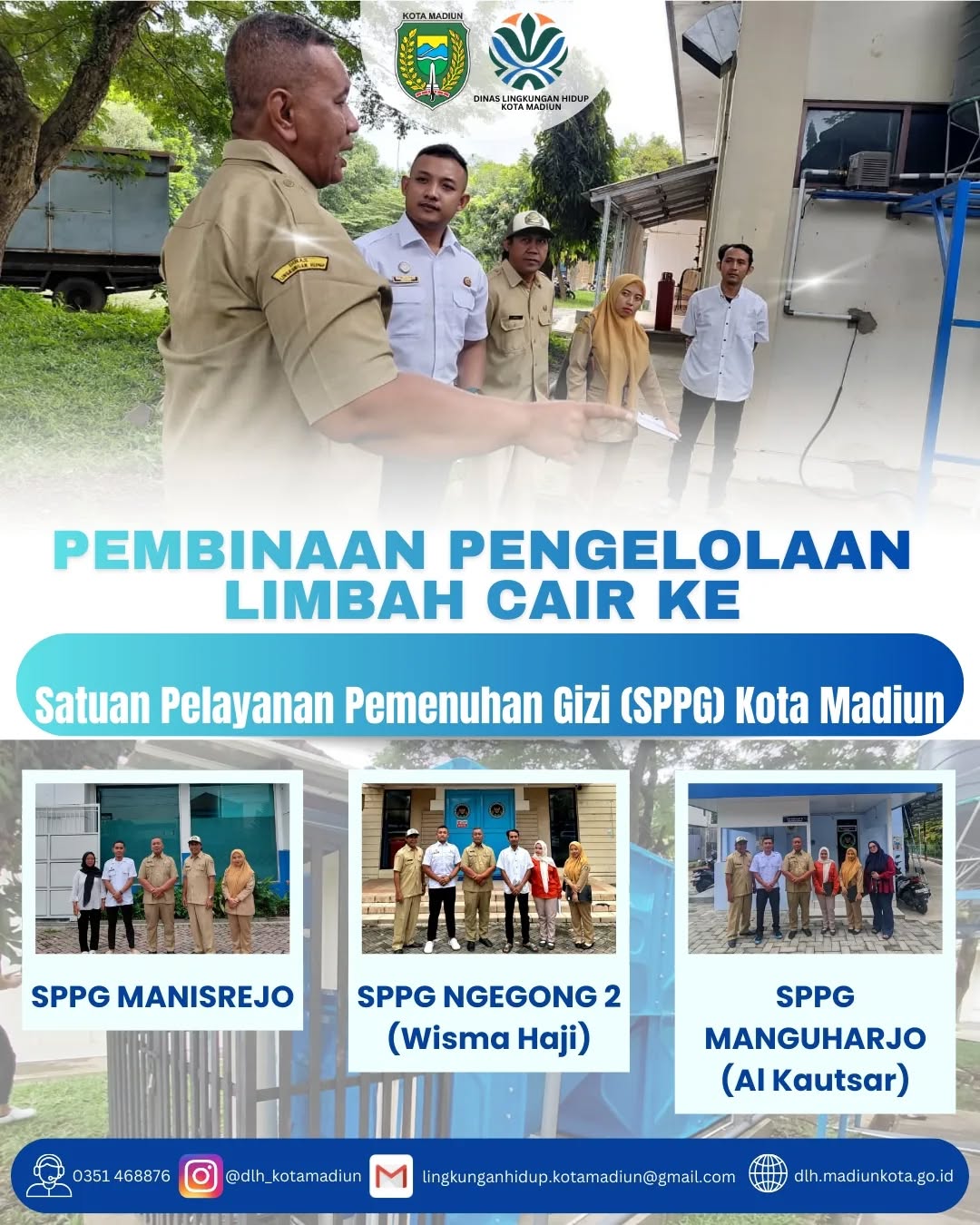 Dinas Lingkungan Hidup Kota Madiun melaksanakan pembinaan pengelolaan limbah cair ke beberapa Satuan Pelayanan Pemenuhan...