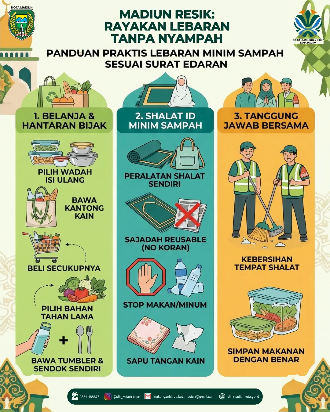 Lebaran tahun ini, yuk kita bikin yang beda! Bukan cuma hati yang kembali fitri, tapi lingkungan kita di Madiun juga har...